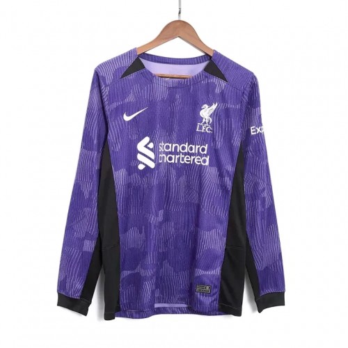 Nogometni Dresovi Liverpool Treći 2023-24 Dugi Rukav Nogometni Dresovi Liverpool Treći 2023-24 Dugi Rukav